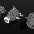 asteroid station 3d model