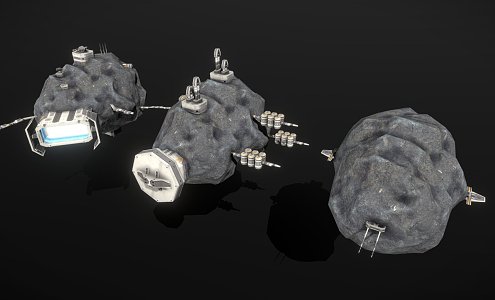 asteroid station 3d model