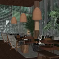Modern negotiation area matrix vertical and horizontal sales office negotiation area 3d model