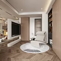 Modern Open Concept Living and Dining Room Interior With Sofa Coffee Table Rug and Chandelier