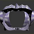 Stylish Purple And White Checkered V Neck Sleeveless Vest With Waist Tie