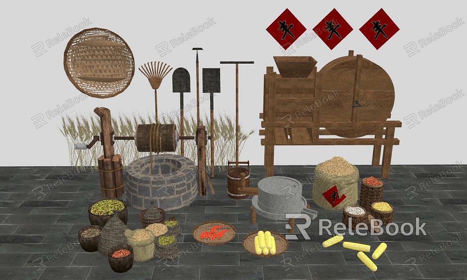 New Chinese-style Farm Tools Nongjiale Farm Tools model