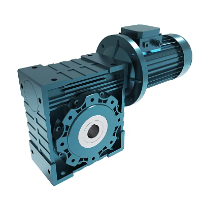 K series bevel gear reducer hard tooth surface reducer gear box four series reducer motor factory straight 3d model