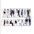 Diverse Group of People in Stylish Outfits with Various Poses and Fashion Styles