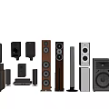 Modern Audio Sound Combination Home Theater Hanging Sound Floor Sound 3d model