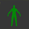 Male Game Movie Character Wearing Gray Tightsuit with Red Gloves Boots and Waist Line