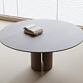 Modern round dining table 3d model