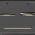 Modern Pendant Lights With Circular Multi Ring And Linear Metal Frame Designs