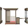 Modern Entrance Gate Designs With Metal Frames Glass Panels And Pavilion Structures