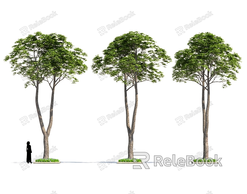 Tree Pond, Flower-bed, Street Tree model