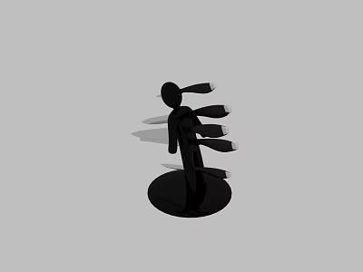 Modern Black Bar Stool With Round Base And Unique Contemporary Design 3d model