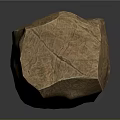 Natural Decorative Stone Block With Rough Surface And Earthy Textural Details 3d model