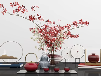 New Chinese Tea Set Ornaments 3d model