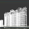 Modern Residential Building Exterior Design With Balconies Windows Green Lawn And Road