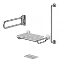 Stainless Steel Bathroom Grab Bar And Shower Shelf For Safety And Storage