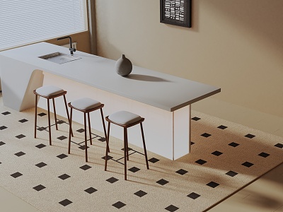 Modern table combination 3d model