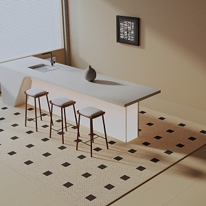 Modern table combination 3d model