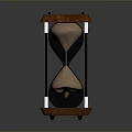 Elegant Hourglass Design With Wooden Base Metal Frame And Glass Sand Container