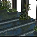 Tropical Water Feature Design With Palm Trees Decorative Screens And Reflections