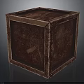 Rustic Brown Metal Cube Storage Equipment With Sturdy Industrial Design