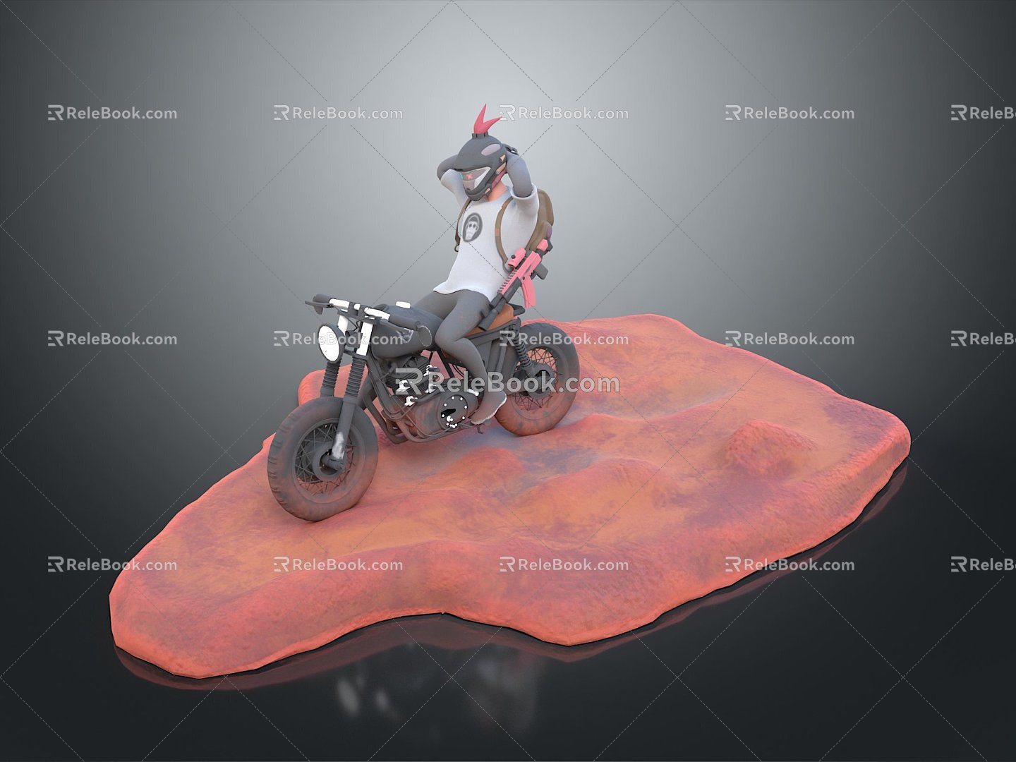 Motorcycle Two-wheeled Motorcycle Cross-country Motorcycle Road Race Motorcycle Motor Vehicle Transport 3d model