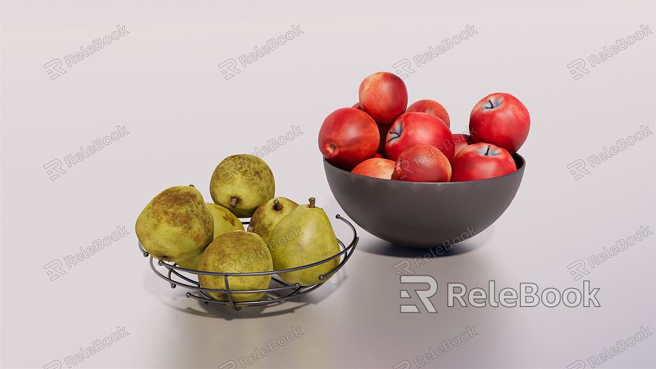 Modern apple fruit plate fruit furnishings model