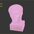 Decorative Marble Base Stand Furniture Supporting Classical White Sculpture Head