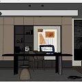 Modern study 3d model