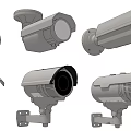 Different Types of Security Cameras Including Dome and Bullet Surveillance Devices