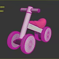 Toddler Tricycle with White Frame Pink Seat and Large Wheels Modern Design for Kids
