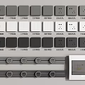Modern Switch Socket Panel 3d model