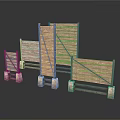 Wooden Panel Dividers With Metal Brackets In Various Sizes For Decoration