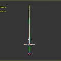 Classic Metal Sword With Decorative Red Hilt And Long Sharp Blade Design