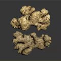 Fresh Organic Ginger Roots With Natural Brown Texture And Raw Appearance