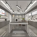 Modern Specialty Store Interior Design With Product Display Lighting And Furniture