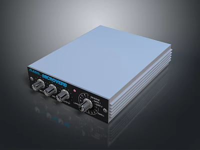Precision Tone Shaper Audio Device With Sleek Design Control Knobs Light Top And Dark Base 3d model