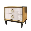 Elegant Entryway Console Side Cabinet With Gold Frame Glass Doors And Black Legs