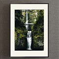 Modern Landscape Painting Simple Green Study Landscape Waterfall Decorative Painting 3d model