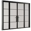 Modern Black Framed Glass Windows With Multiple Sizes And Paneled Design For Home Interior 3d model