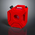 Red Plastic Fuel Storage Can With Black Caps And Sturdy Design For Liquid 3d model