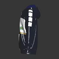 Stylish Navy Blue Zipper Hoodie With White Gray Color Block Design And Casual Style