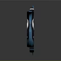 Fantasy Glowing Sword with Colorful Blue Purple Blade and Decorative Hilt Shiny Surface