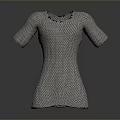 Daily Necessities Metal Mesh Garment Featuring Short Sleeves And Full Body Design