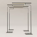 Modern Black Metal Floor Lamps with Slim Poles and Square Bases