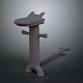 Cartoon Style Game Movie Character 3D Model With Shark Like Head Slender Body And Tail