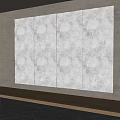 Elegant Light Luxury Wall Design With Natural Stone Texture And Decorative Panels