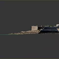 Scenic Coastal Lighthouse Building On Rocky Shore With Blue Water