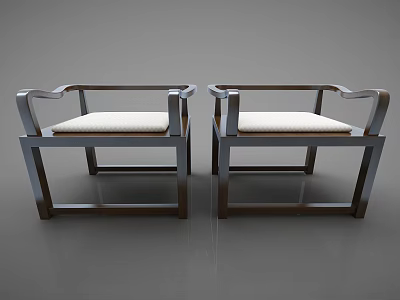 Modern Single Seater Sofas With Wooden Frame And White Cushion Armrest Design 3d model