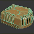 Elegant Golden Striped Household Item with Modern Curved Design for Home Use