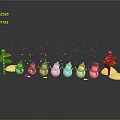 Snowman snowman snow children snow fox winter scene that animation character animation character 3d model